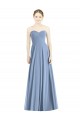 Sweetheart Long Soft Chiffon Dusty Blue Sleeveless Evening Dress / Bridesmaid Dress Darwin