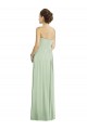 Sweetheart Long Soft Chiffon Sage Sleeveless Bridesmaid Dress Darwin