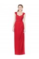 Sweetheart Long Soft Chiffon Red Cap Sleeves Formal Dress / Bridesmaid Dress Darwin