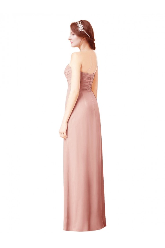 Sweetheart Long Soft Chiffon Bliss Pink Sleeveless Bridesmaid Dress Darwin