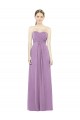 Sweetheart Long Soft Chiffon Dark Lavender Sleeveless Bridesmaid Dress Darwin