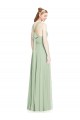 Halter Neck Long Chiffon Sage Sleeveless Bridesmaid Dress / Evening Dress Darwin