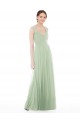 Sweetheart Long Soft Chiffon Sage Cap Sleeves Formal Dress / Bridesmaid Dress Darwin