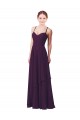 Sweetheart Long Chiffon Grape Sheath Sleeveless Bridesmaid Dress Darwin