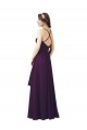 Sweetheart Long Chiffon Grape Sheath Sleeveless Bridesmaid Dress Darwin