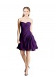 Strapless Knee Length Soft Chiffon Purple Sleeveless Bridesmaid Dress Darwin