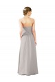 Strapless Long Soft Chiffon Oyster Silver Sleeveless Bridesmaid Dress Darwin