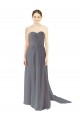 Sweetheart Long Chiffon Slate Grey Sleeveless Bridesmaid Dress / Evening Dress Darwin