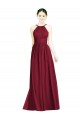 Halter Neck Long Chiffon Burgundy Sleeveless Formal Dress / Bridesmaid Dress Darwin