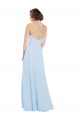 Halter Neck Long Soft Chiffon Light Sky Blue Sleeveless Wedding Party Dress Darwin