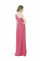 One Shoulder Long Soft Chiffon Mint Green Sleeveless Bridesmaid Dress Darwin