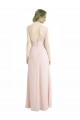 One Shoulder Long Soft Chiffon Red Sleeveless Bridesmaid Dress Darwin