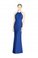 High Neck Long Soft Chiffon Royal Blue Sleeveless Bridesmaid Dress Darwin