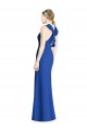 High Neck Long Soft Chiffon Royal Blue Sleeveless Bridesmaid Dress Darwin