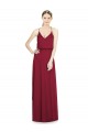 V-Neck Long Soft Chiffon Burgundy Sleeveless Evening Gowns / Bridesmaid Dress Darwin