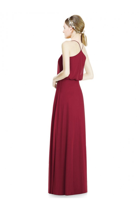 V-Neck Long Soft Chiffon Burgundy Sleeveless Evening Gowns / Bridesmaid Dress Darwin