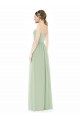 Strapless Long Soft Chiffon Sage Sleeveless Semi Formal Evening Dress / Bridesmaid Dress Darwin