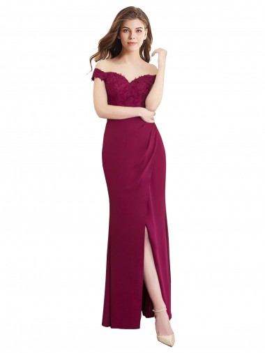 High Neck Long Soft Chiffon & Lace Sleeveless Bridesmaid Dress / Formal Dress Darwin