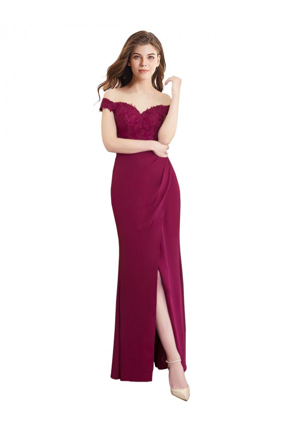 High Neck Long Soft Chiffon & Lace Sleeveless Bridesmaid Dress / Formal Dress Darwin