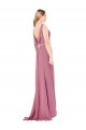 High Neck Long Soft Chiffon Sleeveless Prom Dress / Bridesmaid Dress Darwin