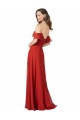 Strapless Long Soft Chiffon Red Sleeveless Bridesmaid Dress Darwin