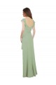 Sweetheart Long Soft Chiffon Smoke Green Cap Sleeves Bridesmaid Dress / Formal Dress Darwin