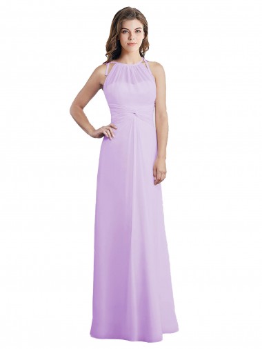 Sweetheart Long Soft Chiffon Lilac Sleeveless Bridesmaid Dress / Formal Dress Darwin