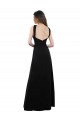 Halter Neck Long Soft Chiffon Black A-Line Sleeveless Bridesmaid Dress Darwin