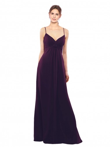 Sweetheart Long Soft Chiffon Grape Sleeveless Formal Dress / Bridesmaid Dress Darwin