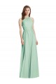 Halter Neck Long Soft Chiffon Mint Green Sleeveless Semi Formal Evening Dress / Bridesmaid Dress Darwin