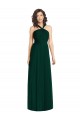 Halter Neck Long Soft Chiffon Ever Green A-Line Sleeveless Bridesmaid Dress Darwin