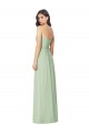 Strapless Long Soft Chiffon Sage Trumpet Sleeveless Bridesmaid Dress Darwin