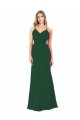 Sweetheart Long Soft Chiffon Dark Green Sleeveless Bridesmaid Dress Darwin