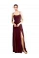 Scoop Neck Long Chiffon Burgundy Gold Sleeveless Bridesmaid Dress / Evening Dress Darwin