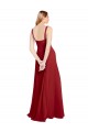 Sweetheart Long Soft Chiffon Red Sleeveless Bridesmaid Dress Darwin