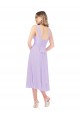 Sweetheart Midi Length Soft Chiffon Lilac Sleeveless High Low Bridesmaid Dress Darwin