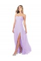 Strapless Long Floor Length Chiffon Lilac Sleeveless Bridesmaid Dress Darwin