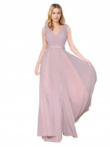 High Neck Long Soft Chiffon Primrose Sleeveless Formal Evening Gown / Prom Dress / Bridesmaid Dress Darwin