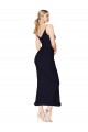 High Neck Knee Length Soft Chiffon Dark Navy Sleeveless Formal Evening Gown / Prom Dress / Bridesmaid Dress Darwin