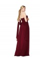 Strapless Long Soft Chiffon Burgundy Sleeveless Formal Evening Gown / Prom Dress / Bridesmaid Dress Darwin