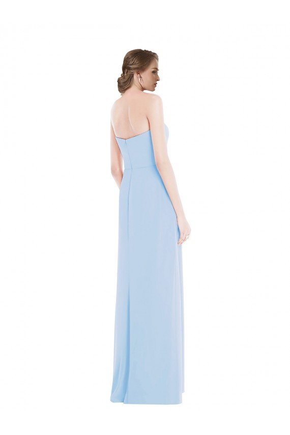 Sweetheart Long Soft Chiffon Light Sky Blue Sleeveless Formal Dress / Bridesmaid Dress Darwin