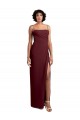 Square Neck Long Soft Chiffon Burgundy Gold Sleeveless Evening Dress / Bridesmaid Dress Darwin