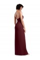 Square Neck Long Soft Chiffon Burgundy Gold Sleeveless Evening Dress / Bridesmaid Dress Darwin