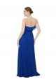 Strapless Long Soft Chiffon Royal Blue Sleeveless Bridesmaid Dress Darwin