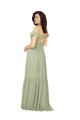 Sweetheart Long Soft Chiffon Saffron Cold Shoulder Bridesmaid Dress Darwin