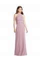 Halter Neck Long Chiffon Primrose Sleeveless Bridesmaid Dress / Evening Dress Darwin