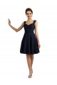 Sweetheart Knee Length Lace Dark Navy Sleeveless Bridesmaid Dresses Darwin