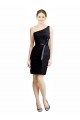 One Shoulder Knee Length Lace Black Sleeveless Bridesmaid Dress Darwin