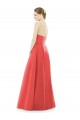 Jewel Neck Long Satin Firecracker Sleeveless Bridesmaid Dress Darwin