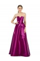 V-Neck Long Satin Merlot Sleeveless Prom Dress / Bridesmaid Dress Darwin